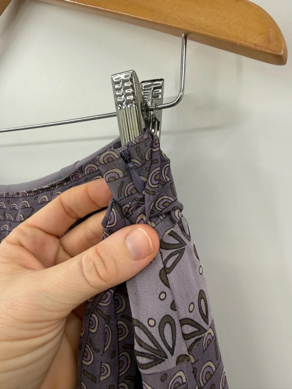 ✦ Laundry by Shelli Segal Silk Tiered Tie Side Midi Skirt Print | Purple | 8